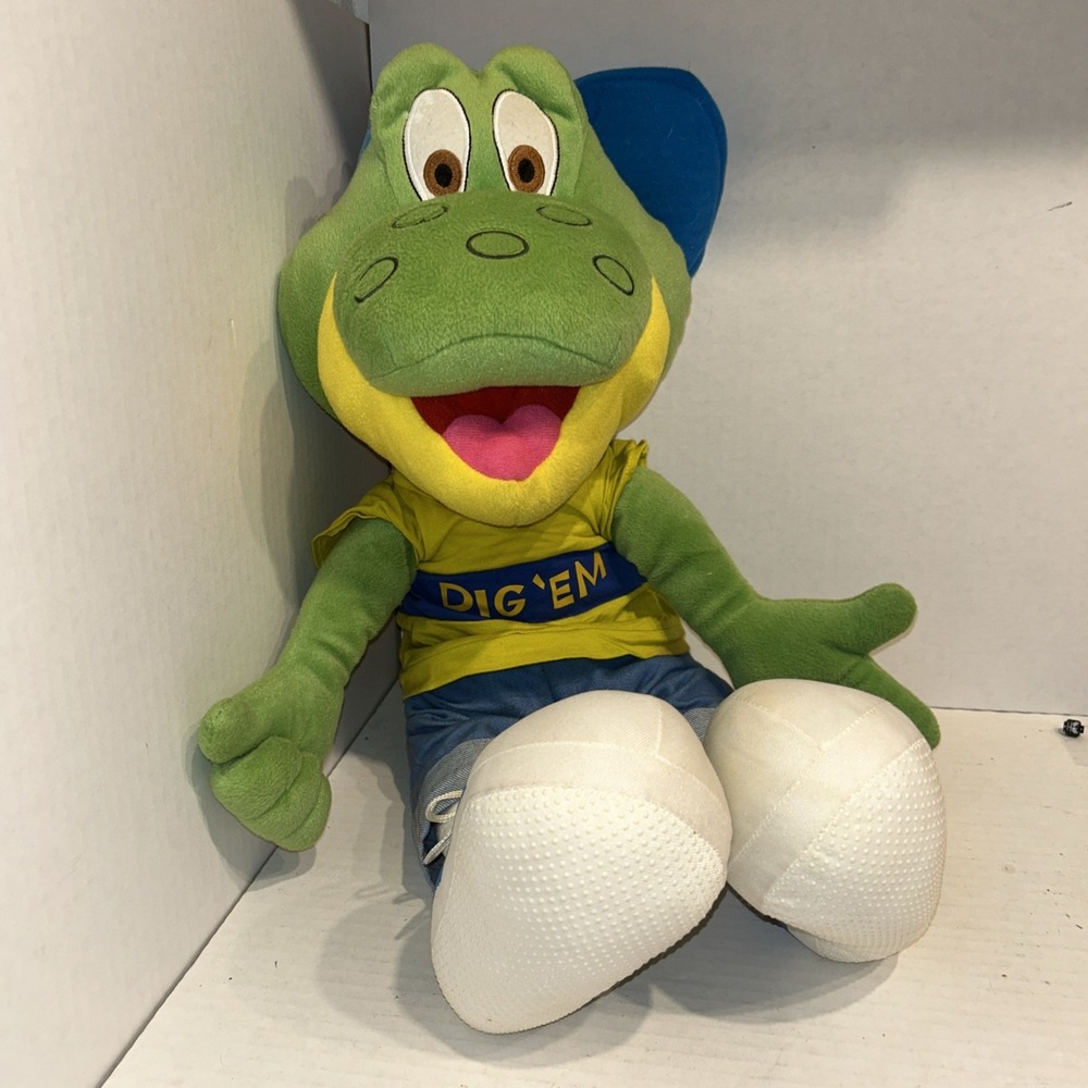 Dig Em Green Frog XL 28" Plush Honey Smacks Cereal 2008 Kellogg's Brands Toy